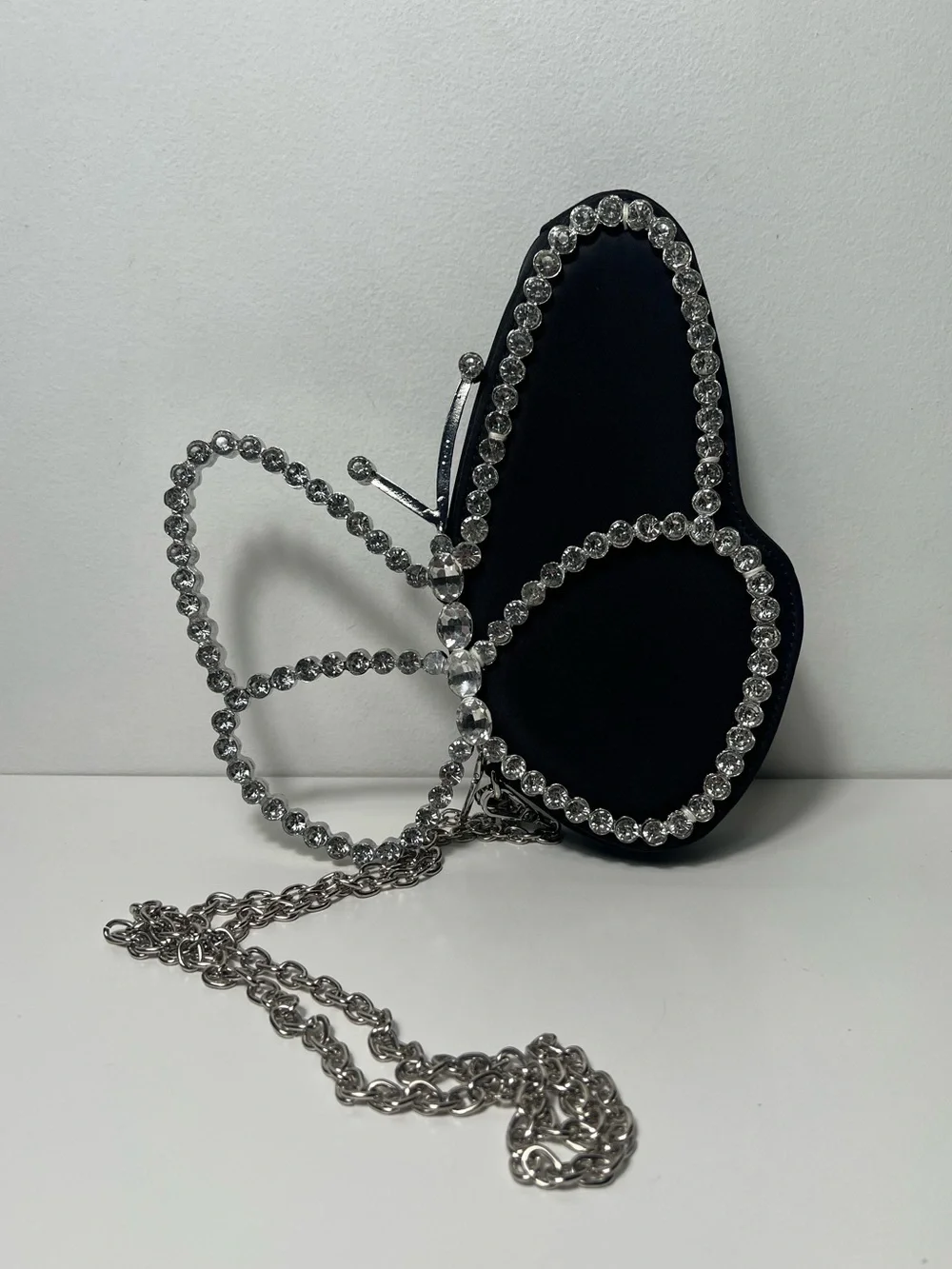 Butterfly Rhinestone Crystal Novelty Crossbody Bag Evening Purse Clutch